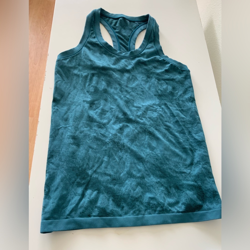 Athleta Teal Tank Top T-Back sz s EUC